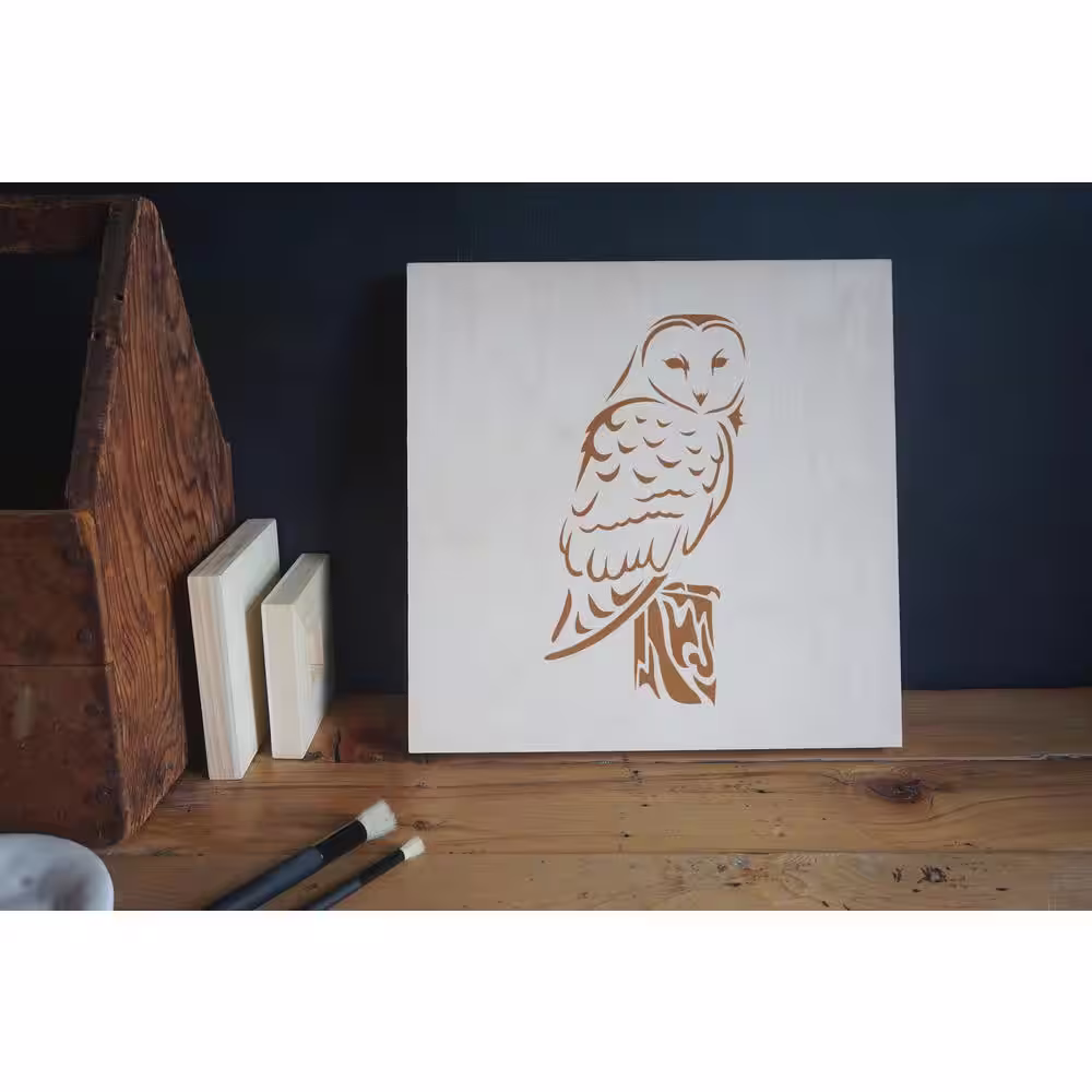 Stencil1 Barn Owl Stencil