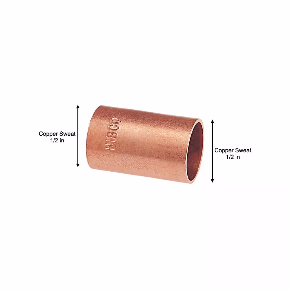 Everbilt 1/2 in. Copper Pressure Slip Coupling Fitting