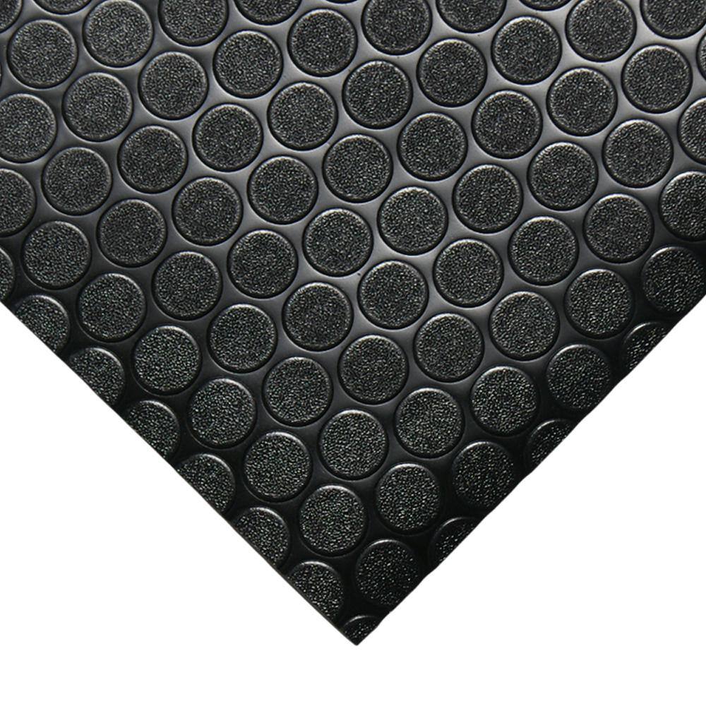 Rubber-Cal Coin Grip 4 ft. x 35 ft. Brown Commercial Grade PVC Flooring