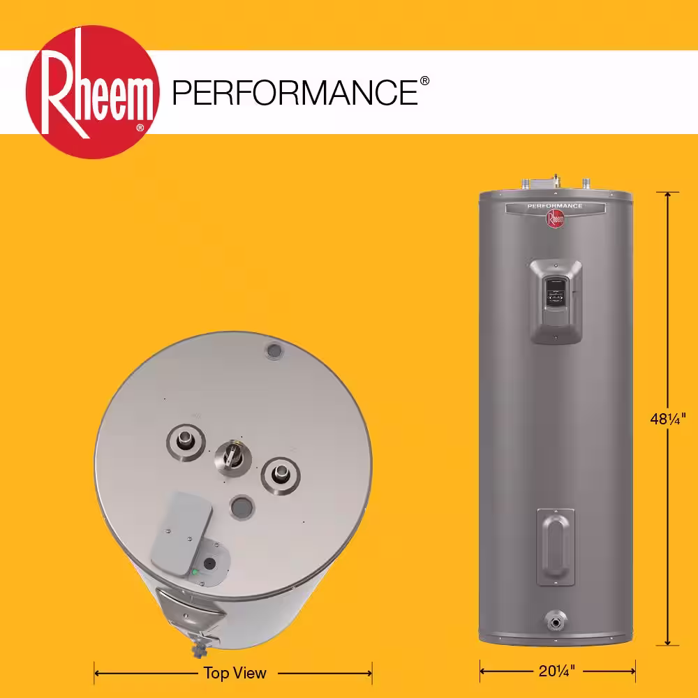 Rheem Performance 40 Gal. 4500-Watt Elements Medium Electric Water Heater - WA or Version w/6-Year Tank Warranty and 240-Volt