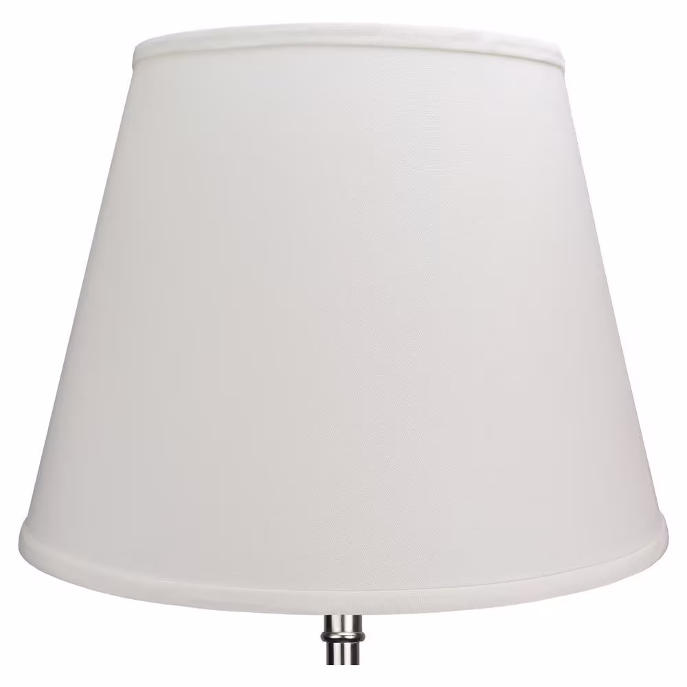 FenchelShades.com 11 in. Top Diameter x 17 in. Bottom Diameter x 13 in. Slant Linen Cream Empire Lamp Shade