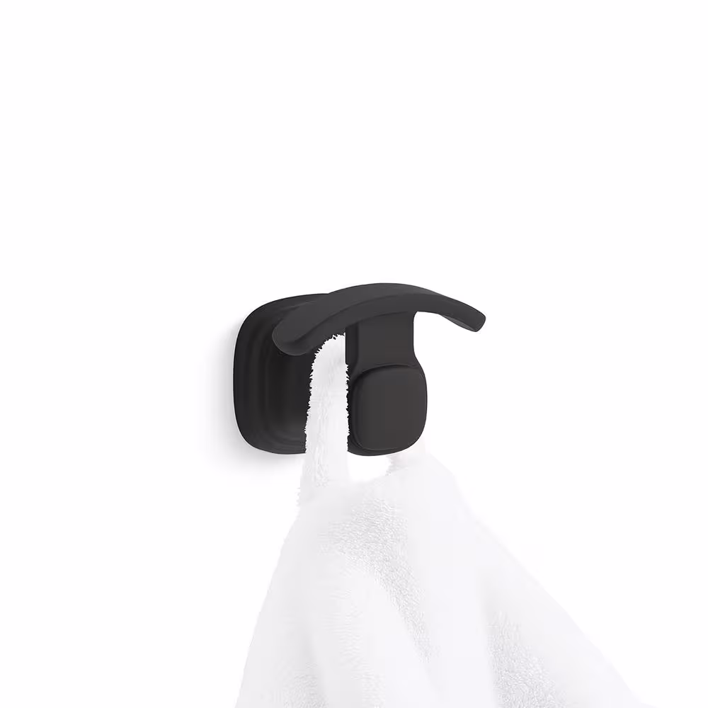 KOHLER Numista Wall Mount Robe Hook in Matte Black