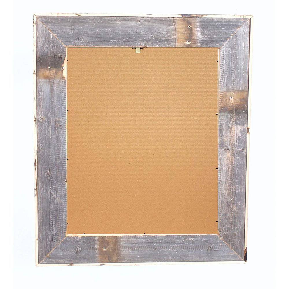 None Rustic Farmhouse Artisan 18 in. x 24 in. Espresso Reclaimed Picture Frame