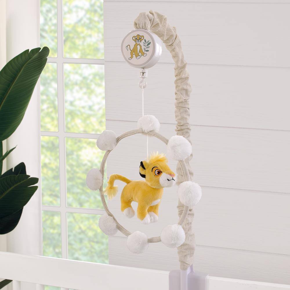 Disney Lion King Plush Simba Future King Pom Pom Musical Mobile