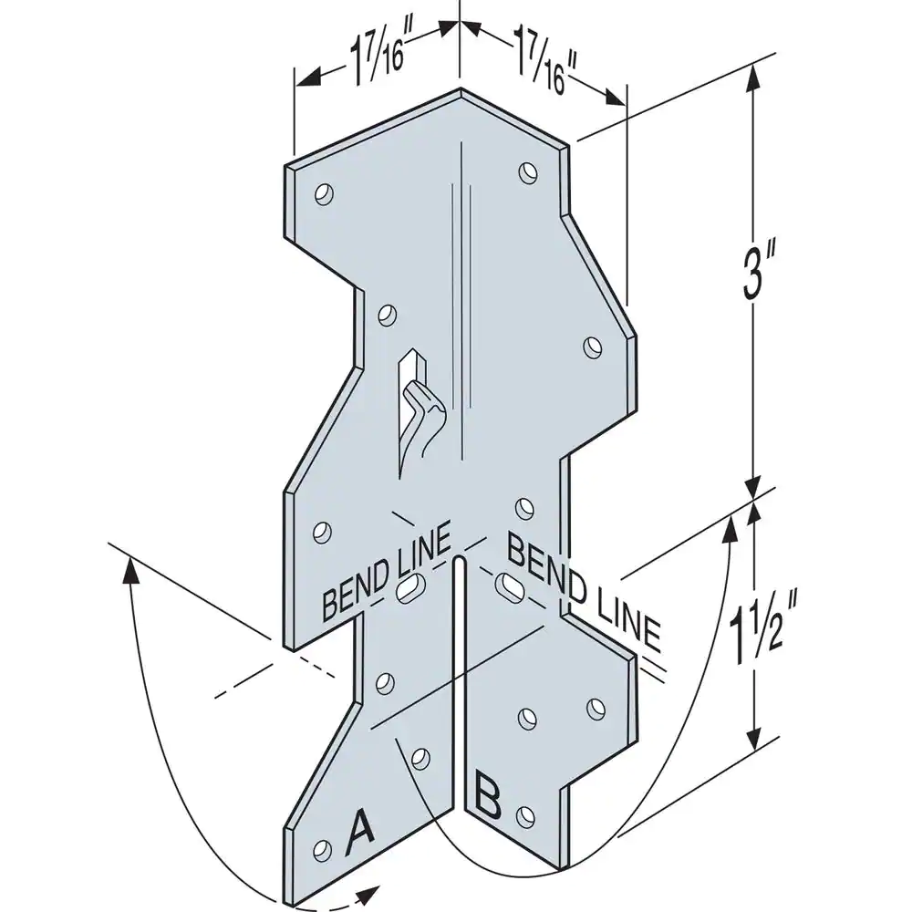 Simpson Strong-Tie 1-7/16 in. x 4-1/2 in. ZMAX Galvanized Framing Angle