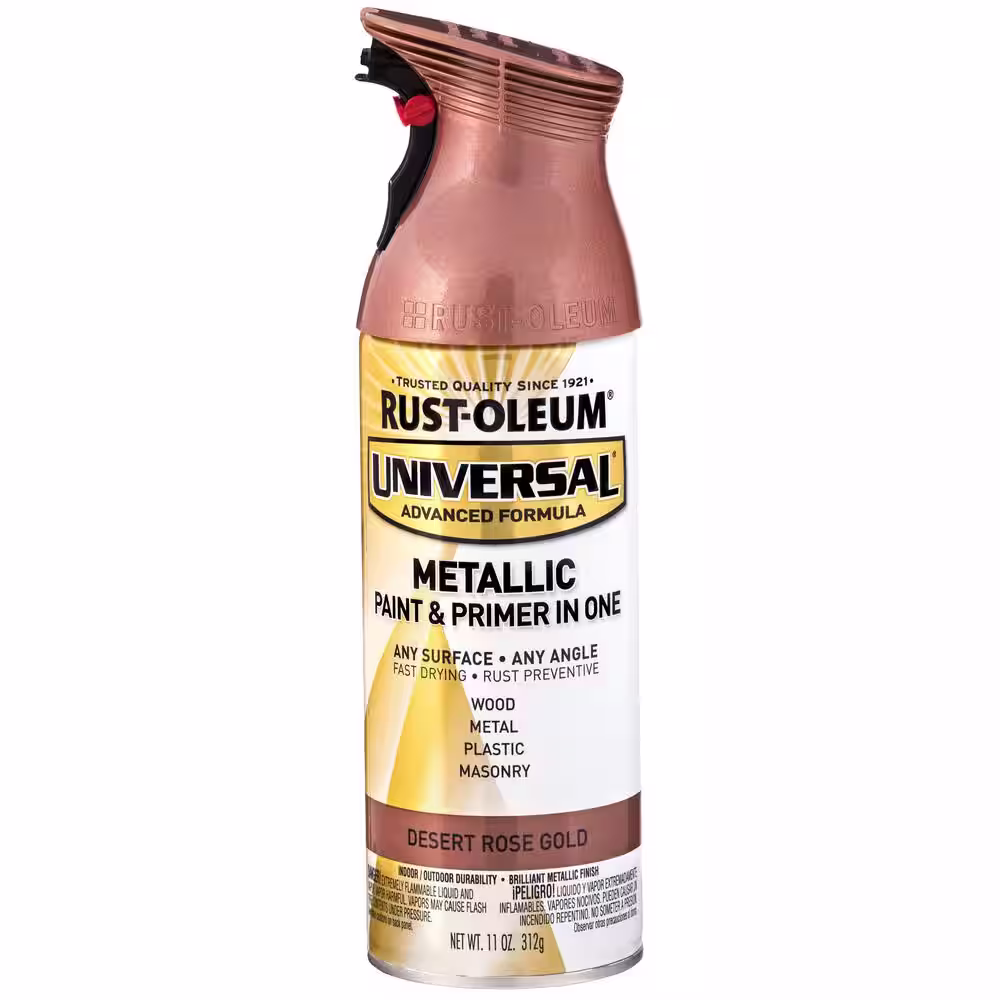 Rust-Oleum Universal 11 oz. All Purpose Metallic Desert Rose Gold Spray Paint and Primer in One