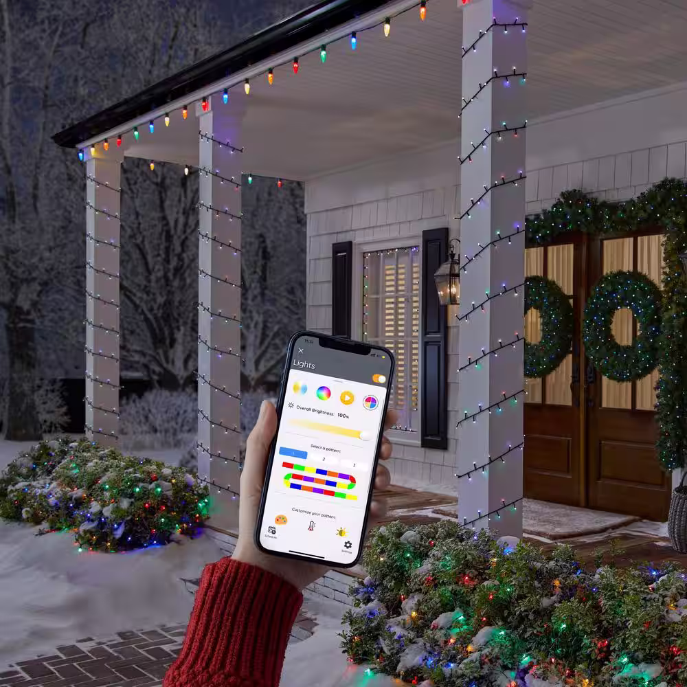 Home Accents Holiday 150L Micro Dome Color Changing Smart LED Lights Powered by Hubspace