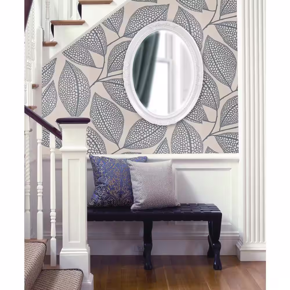 Marley Forrest Medium Oval White Beveled Glass Classic Mirror (33 in. H x 25 in. W)