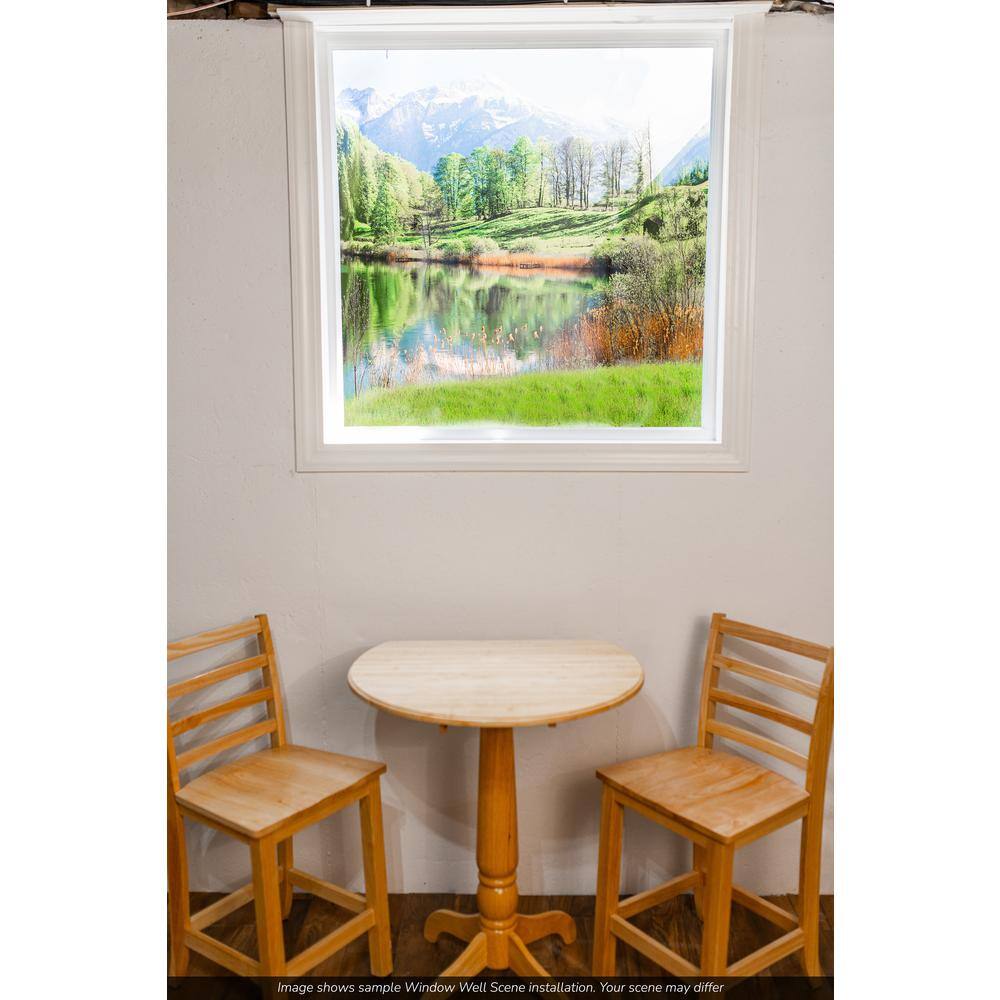 Biggies Woods View - Weather Proof Scene for Window Wells or Wall Mural - 100 in. x 60 in.