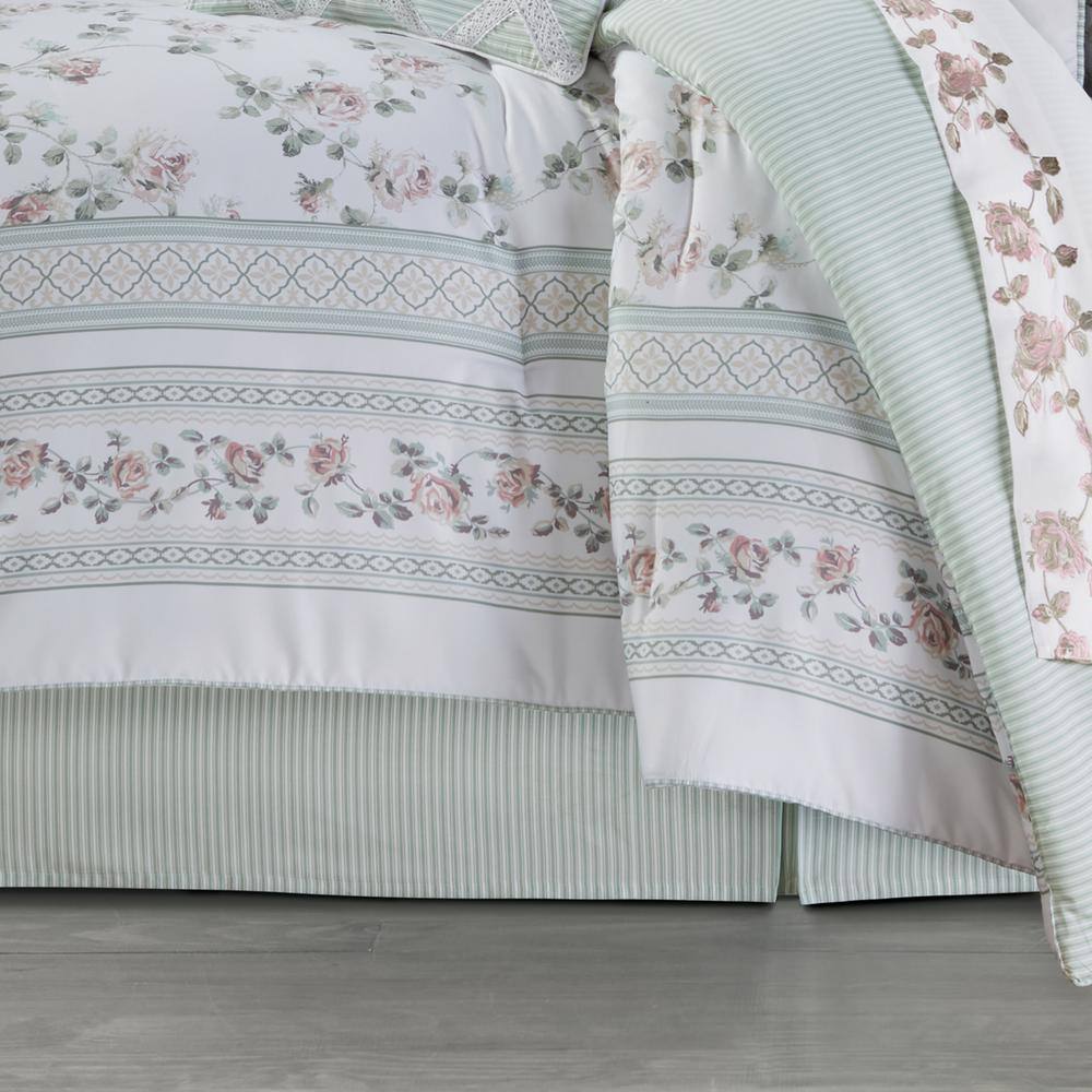 None Rialto Sage Polyester King 4-Piece Comforter Set