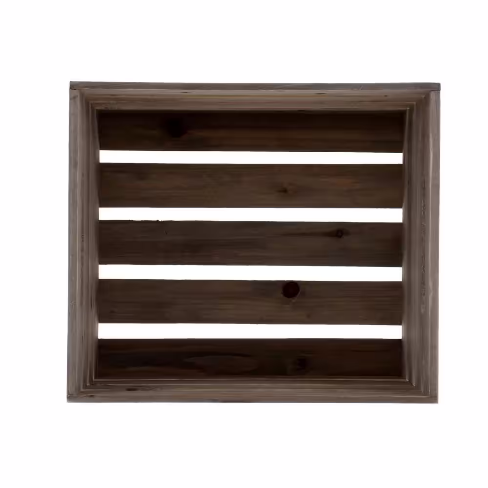 Crate and Pallet Nested Wood Crate Set in Weathered Gray (9-Pack)
