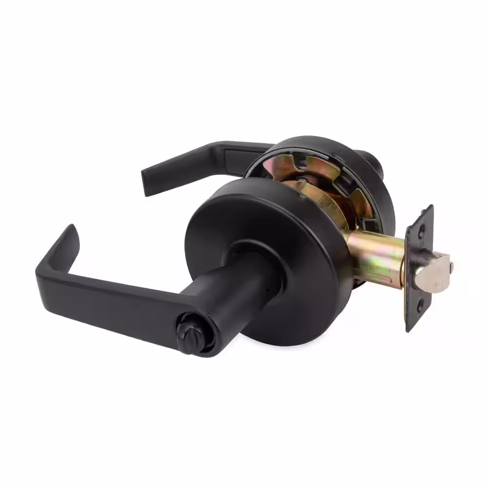 Taco LSV Saturn Standard Duty Matte Black Grade 2 Commercial Cylindrical Entry Door Handle with Lock