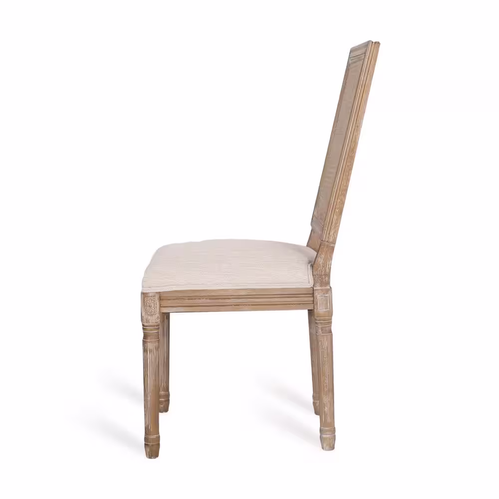 Noble House Beckstrom Beige and Natural Upholstered Dining Chair (Set of 6)