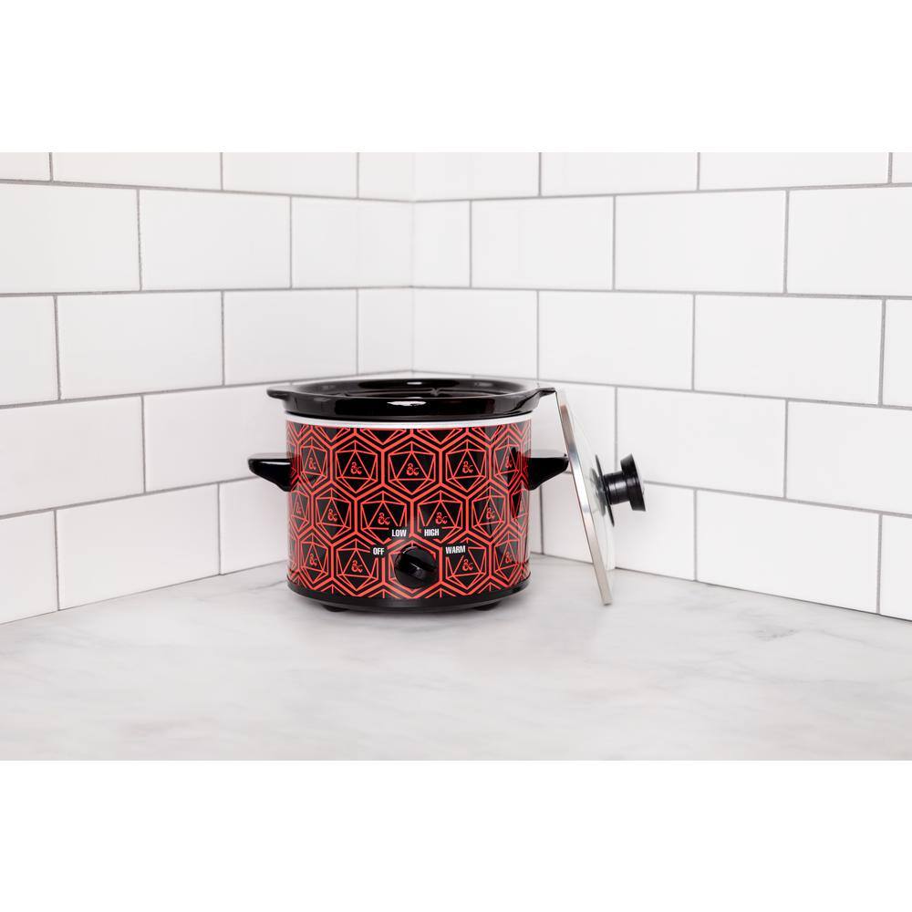 None 2 qt. Black Dungeons and Dragons Slow Cooker