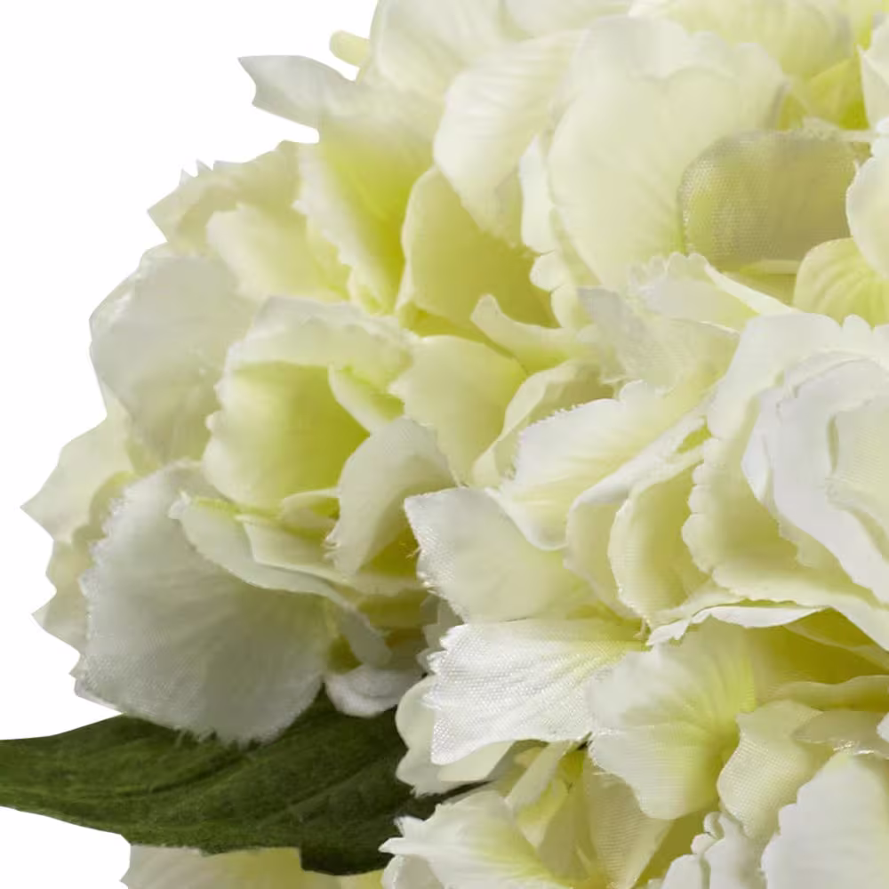 Nearly Natural Blooming Artificial Hydrangea with Vase