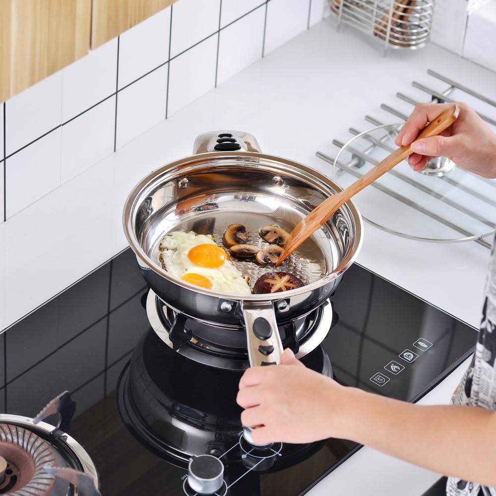 None Haru 16-Piece Stainless Steel Non Stick Cookware Set