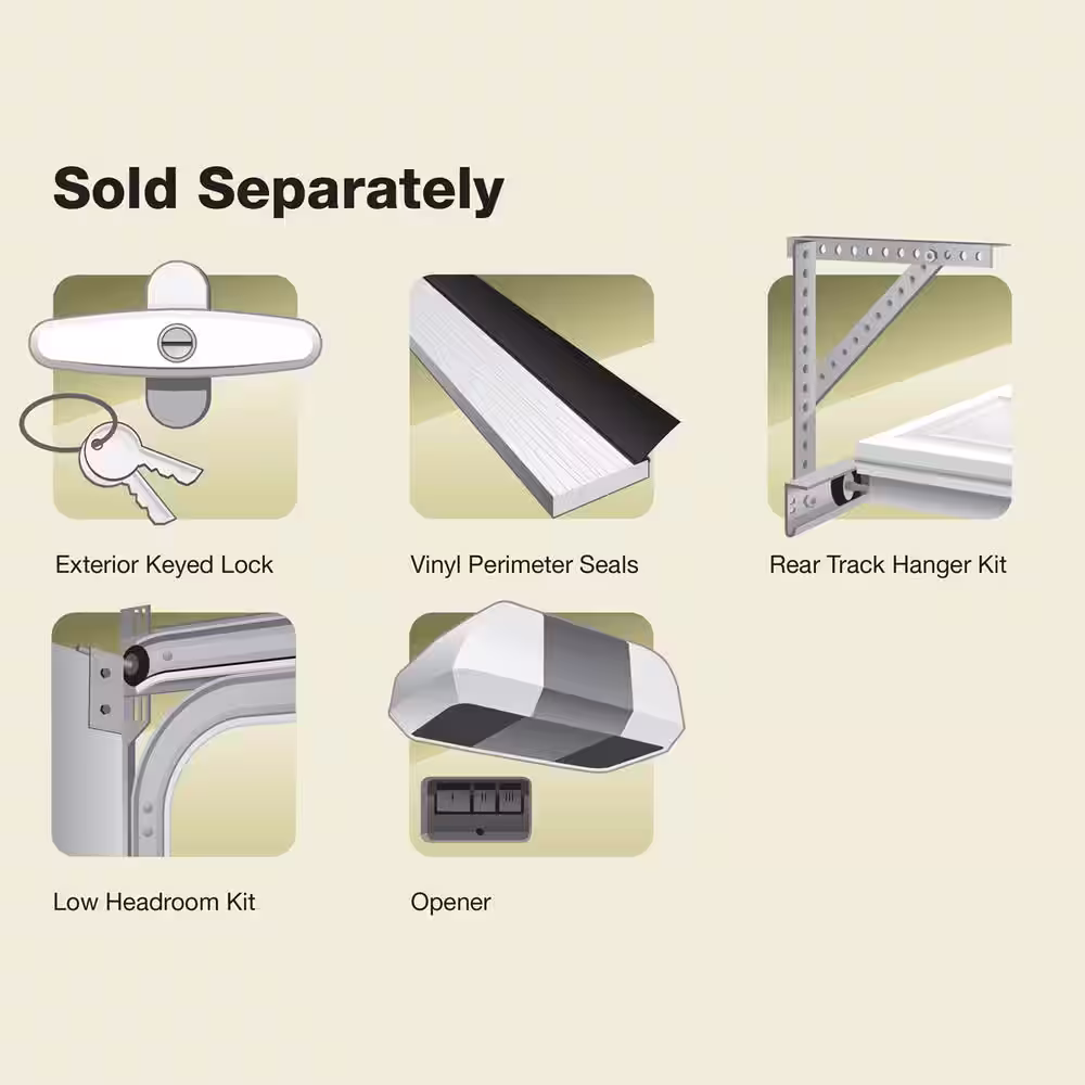 Clopay Gallery Steel 9 ft. x 7 ft. 6.5 R-Value Insulated Medium Finish Garage Door with Decorative Windows