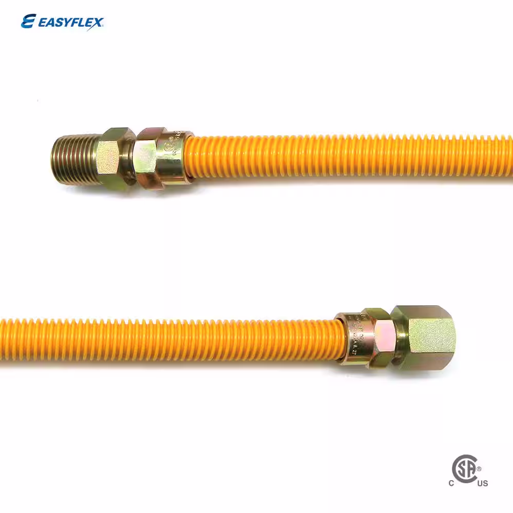 EasyFlex 3/4 in. MIP x 3/4 in. FIP x 24 in. Coated Stainless Steel Gas Connector (1 in. O.D.)- 290,900 BTU