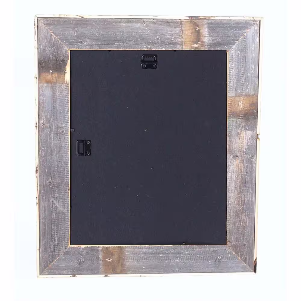 None Rustic Farmhouse Artisan 16 in. x 20 in. Robins Egg Blue Reclaimed Picture Frame