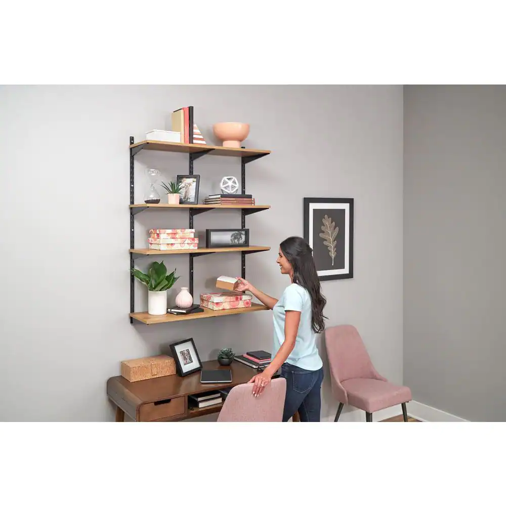 Rubbermaid Golden Oak Adjustable Wood Shelf 12 D x 24 L