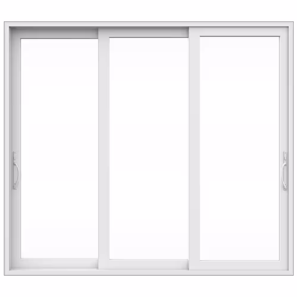 JELD-WEN V4500 Multi-Slide 105 in. x 96 in. Universal Handing Low-E White Vinyl Prehung Patio Door
