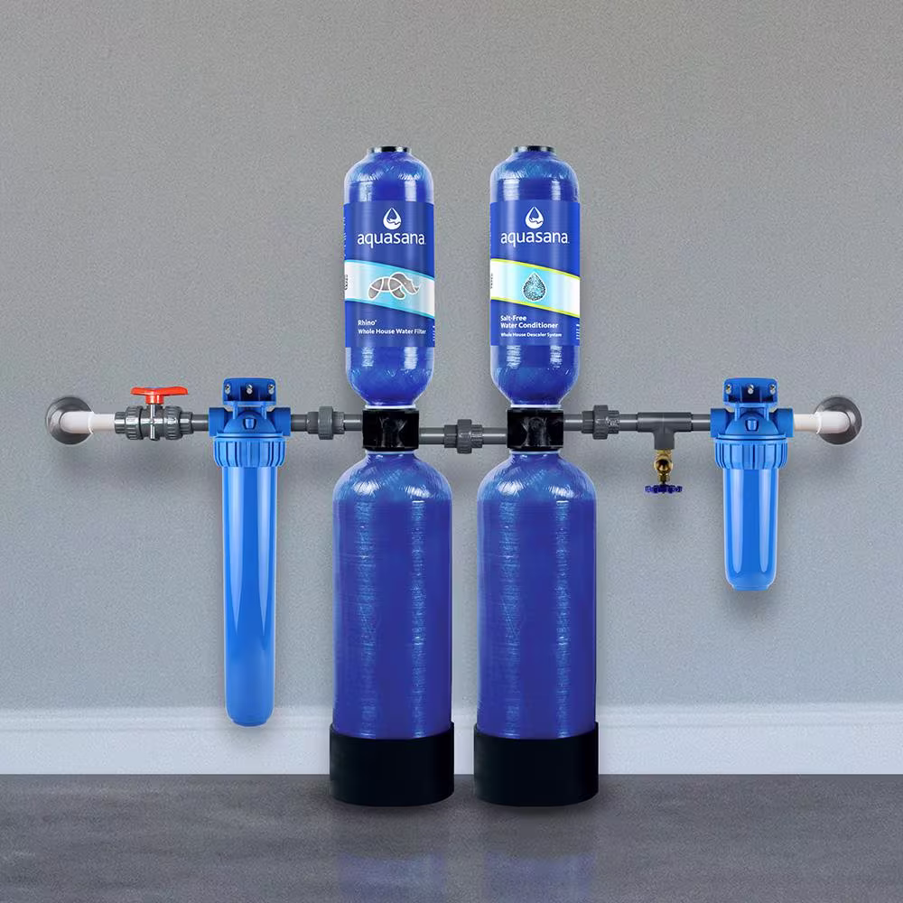 Aquasana Rhino Whole House Water Filter System - Carbon & KDF Filtration- Reduces Sediment and Chlorine