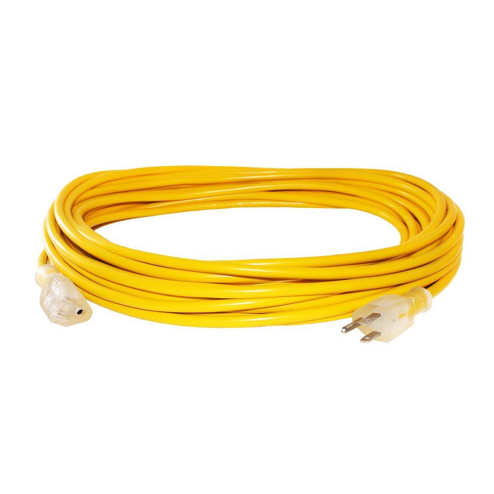 None 16/3 50 ft. SJT 13 Amp, 125-Volt 1625-Watt Lighted End Indoor/Outdoor Heavy-Duty Extension Cord (20-Pack)