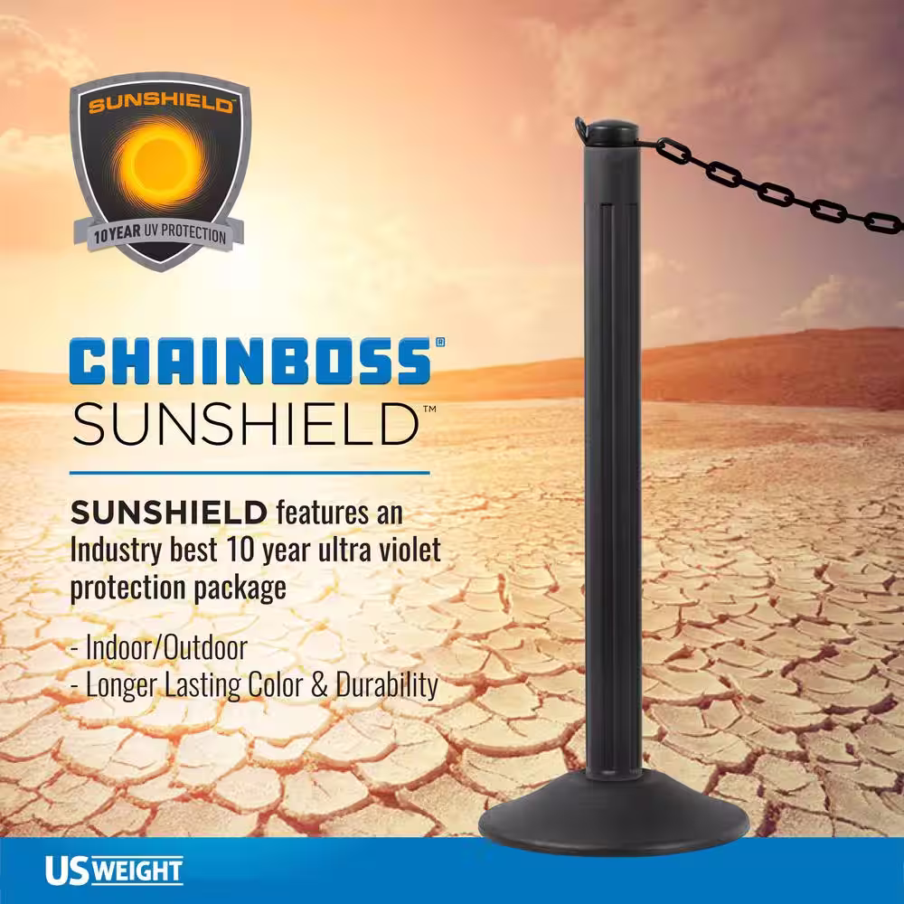 USW US Weight 2 in. x 100 ft. Blue Plastic Chain Featuring SunShield UV Protection
