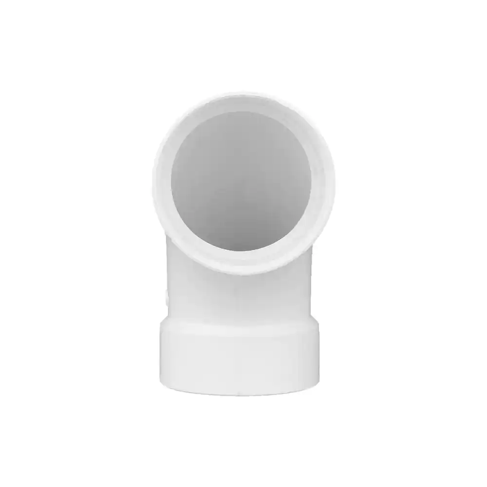 Charlotte Pipe 1-1/2 in. PVC DWV Hub x Hub 90-Degree Long Sweep Fitting