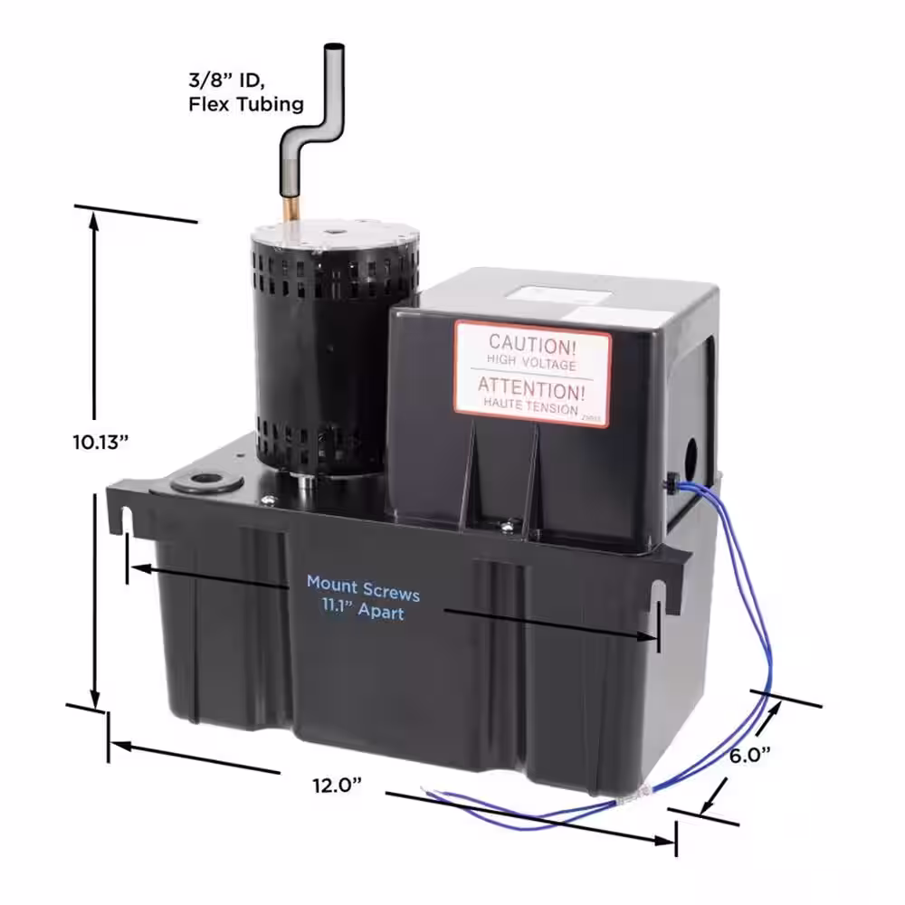 BECKETT Large 115-Volt Condensate Removal Pump with 25 ft. Max Lift