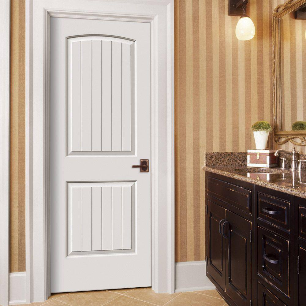 JELD-WEN 36 in. x 80 in. Santa Fe White Painted Smooth Molded Composite MDF Interior Door Slab
