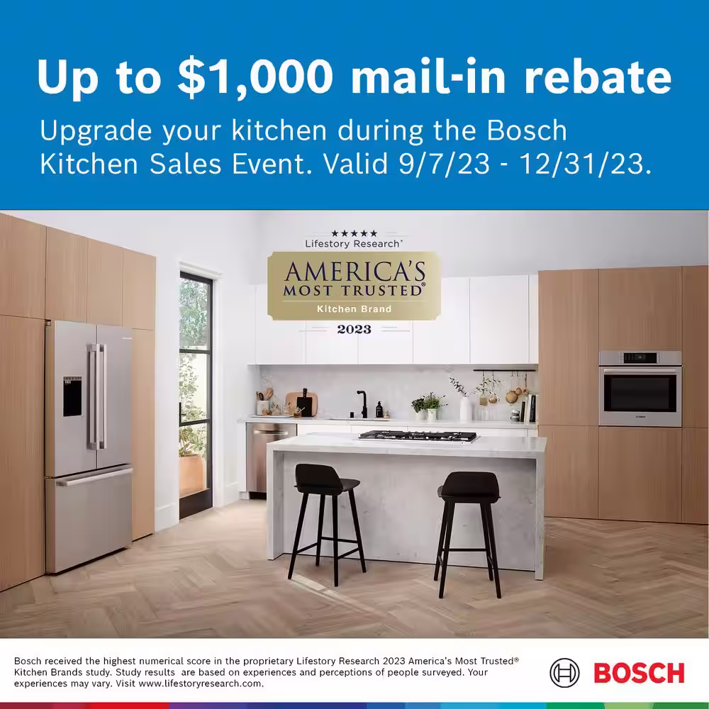 Bosch Benchmark Benchmark Series 30 in. W 16 cu. ft. Built-In Smart Bottom Freezer Refrigerator in Stainless Steel, Counter Depth
