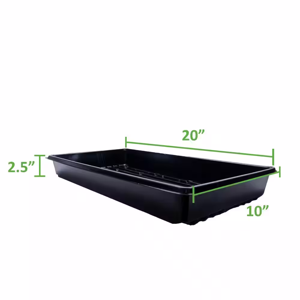 Viagrow 10 in. x 20 in. Propagation Starter Seedling Trays with Holes (5-Pack)