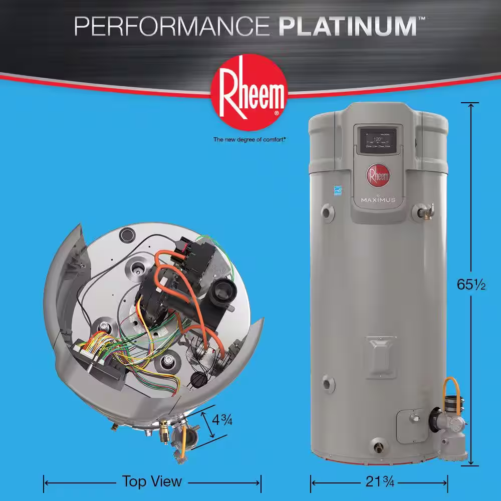 Rheem Maximus Super High Efficiency 50 gal. Tall 12-Year 100,000 BTU Liquid Propane Tank Water Heater