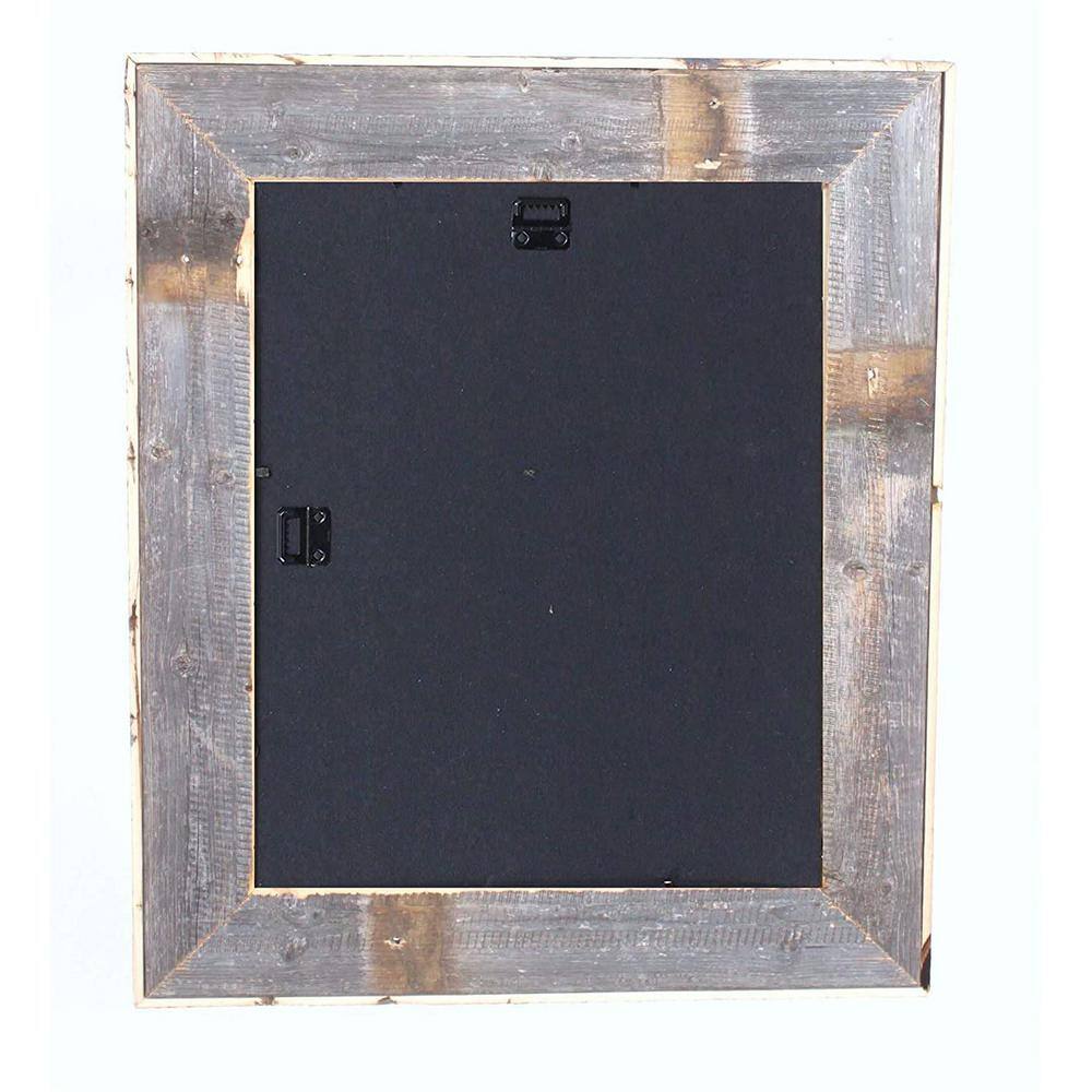 None Rustic Farmhouse Artisan 11 in. x 17 in. White Wash Reclaimed Picture Frame