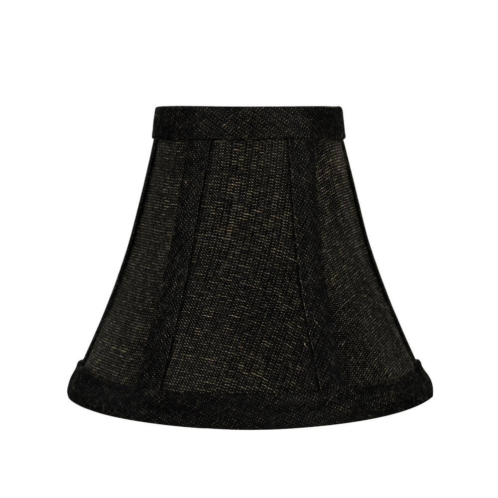 Aspen Creative Corporation 6 in. x 5 in. 2-Tone Black Bell Lamp Shade (2-Pack)