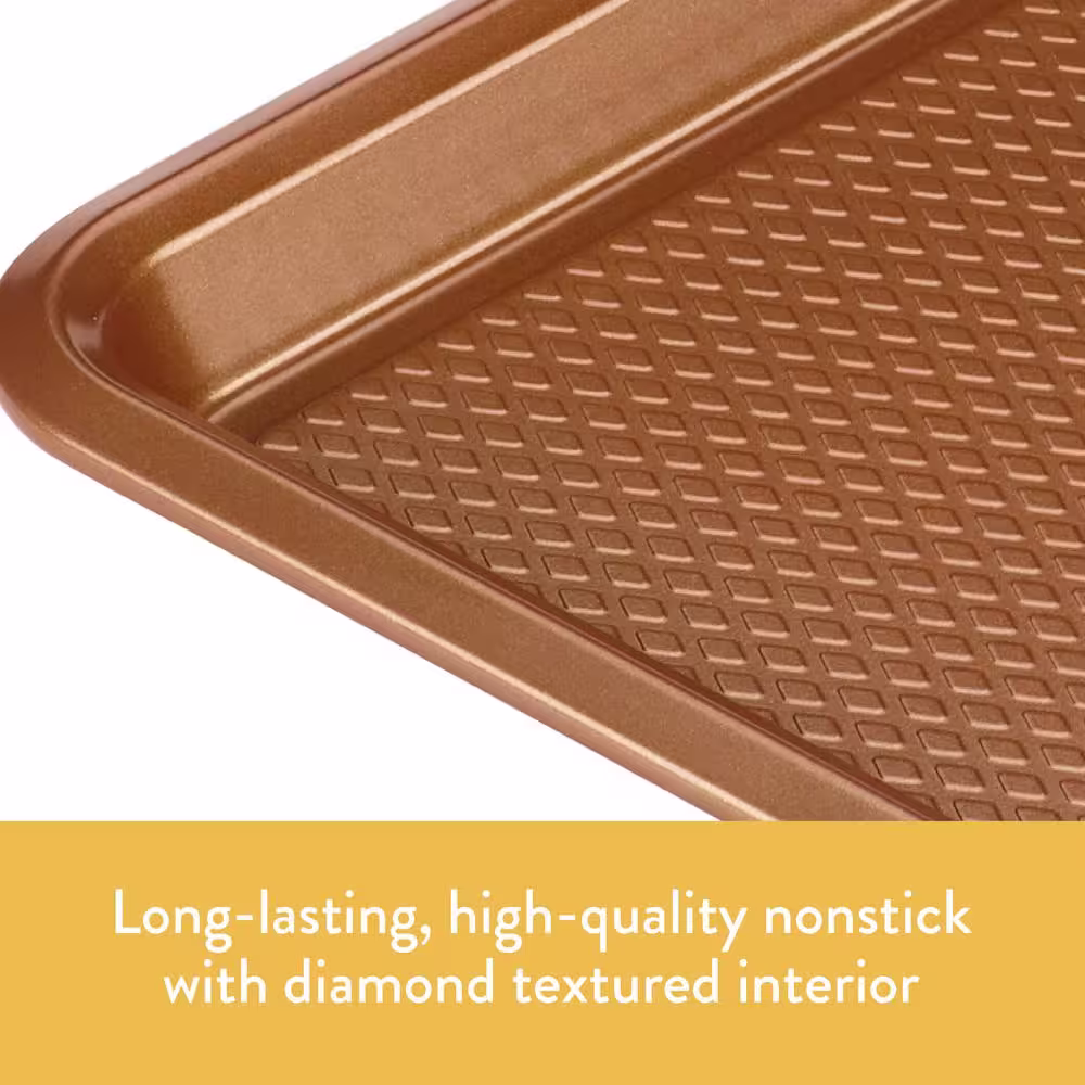 Ayesha Curry Bakeware 3-Piece Nonstick Bakeware Set, in copper