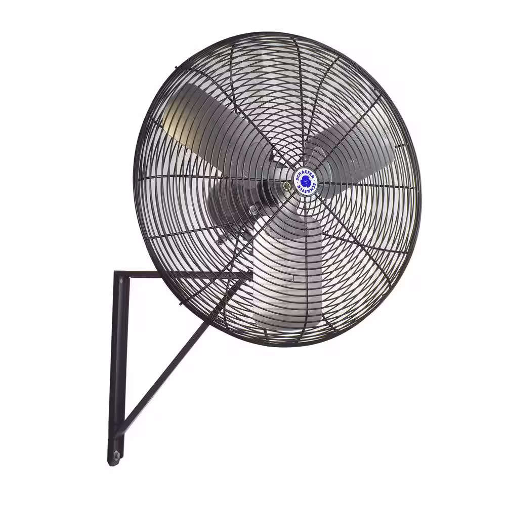 Schaefer 24 in. Black Oscillating Wall Mounted Fan