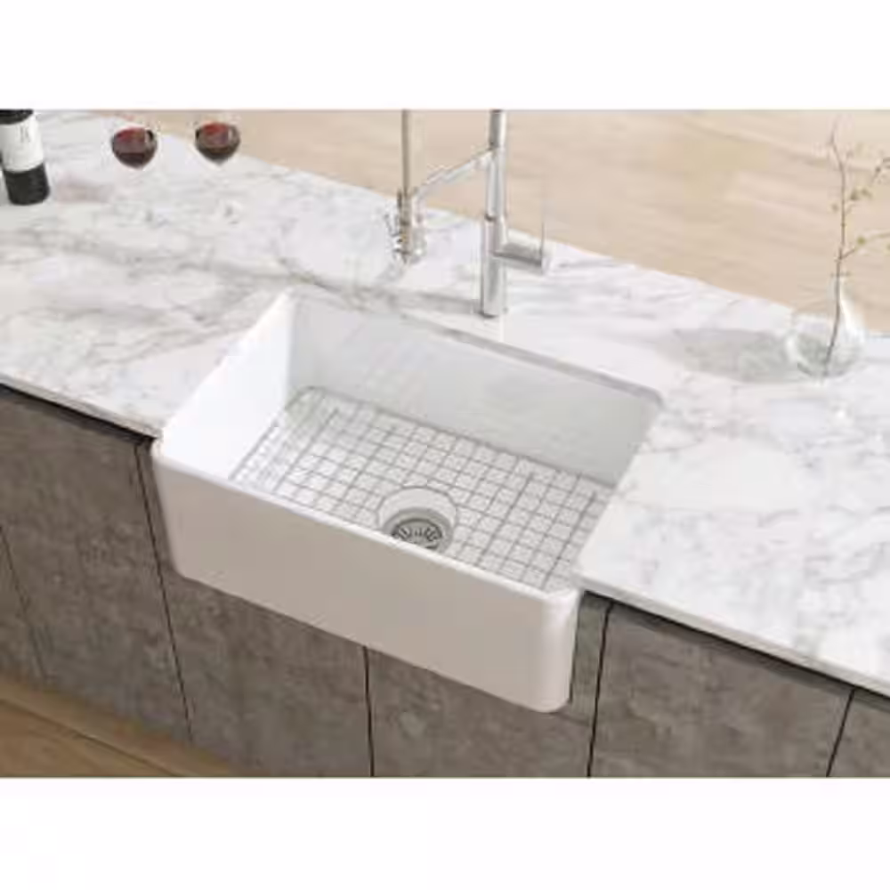LaToscana 27.62 in. Fireclay Grid for Undermount Single Bowl Sink in Stainless Steel