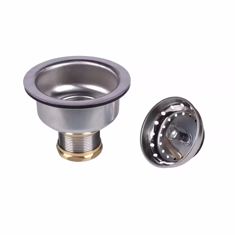Oatey Snap-N-Tite 4 in. Locking-Cup Kitchen Sink Strainer Basket with Stainless Steel Body and Basket