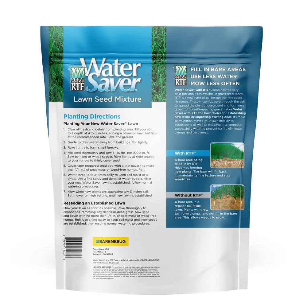 Water Saver 1.5 lbs. Tall Fescue with RTF Grass Seed Blend