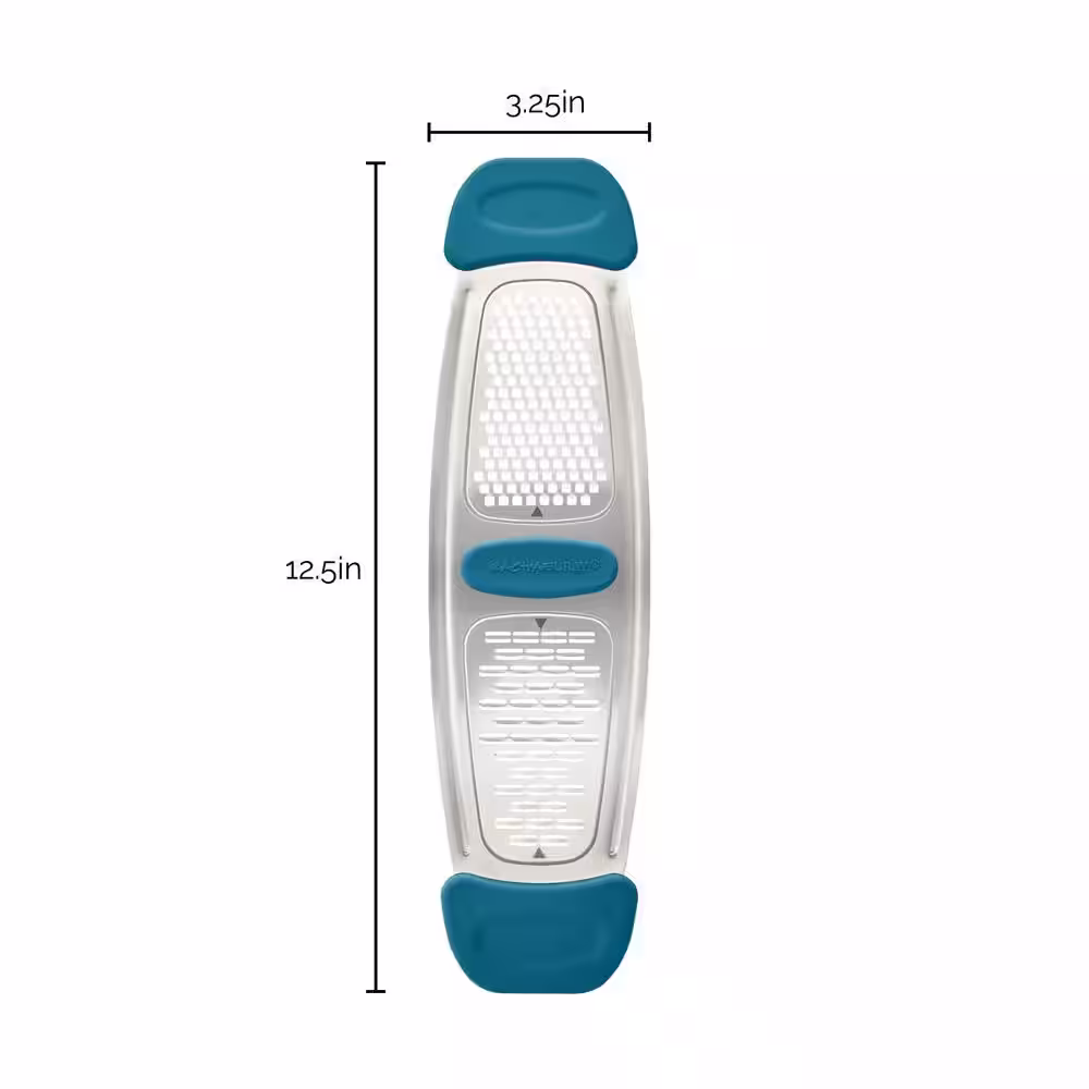 Rachael Ray Marine Blue Stainless Steel Multi-Grater with Silicone Handles