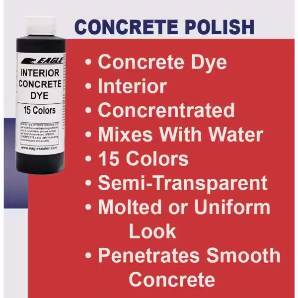 Eagle 1 gal. Sweet Potato Interior Concrete Dye Stain Makes with Water from 8 oz. Concentrate