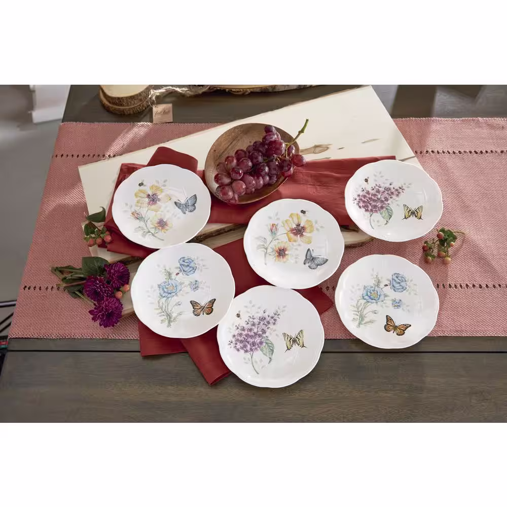 Lenox Butterfly Meadow Multi Color Party Plates (Set 6)