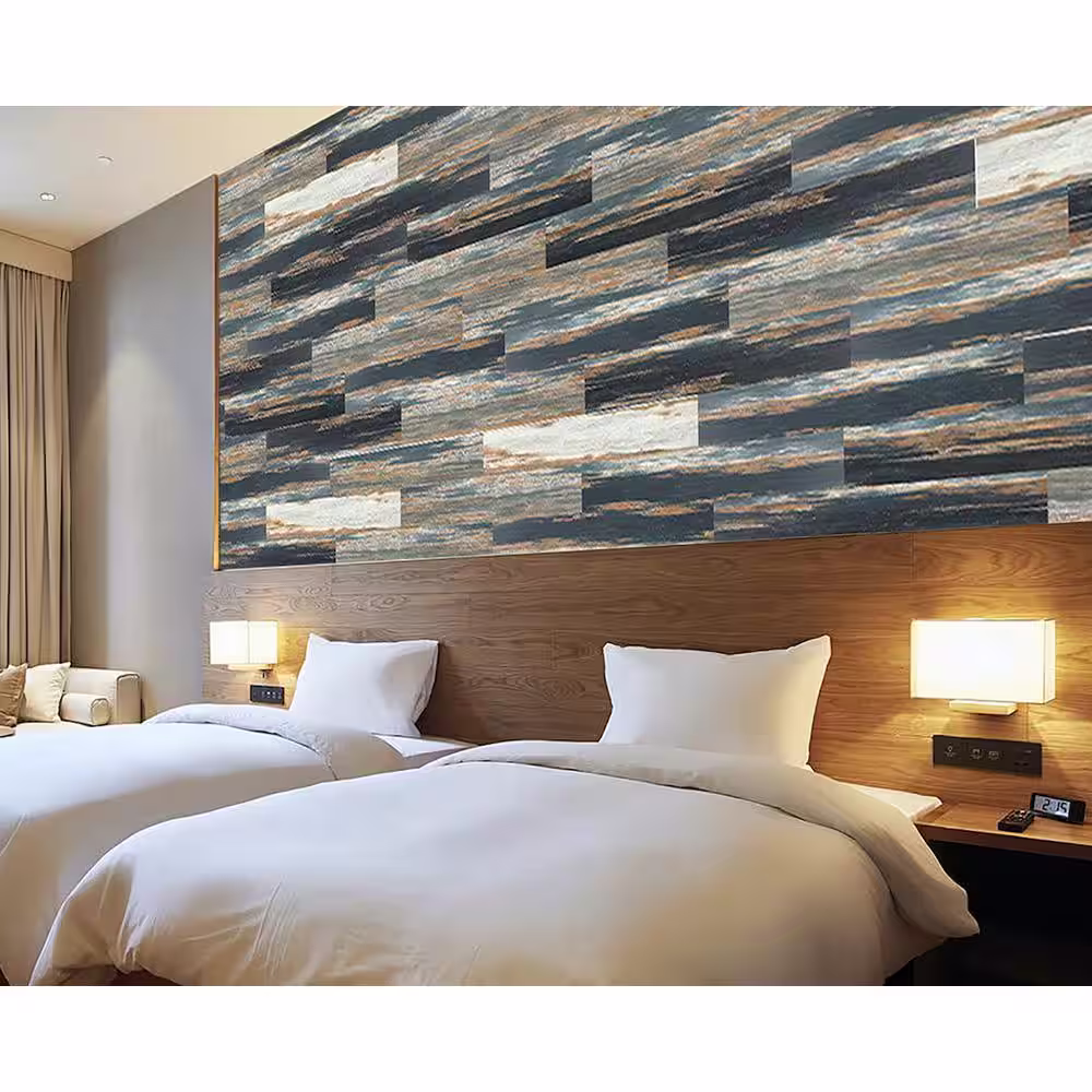 Deco Products COLORS Glue Down Floor and Wall DIY Old Navy Ocean Aged 6 in. 36 in. Multi-Tonal Luxury Vinyl Plank (30 sq. ft. / case)