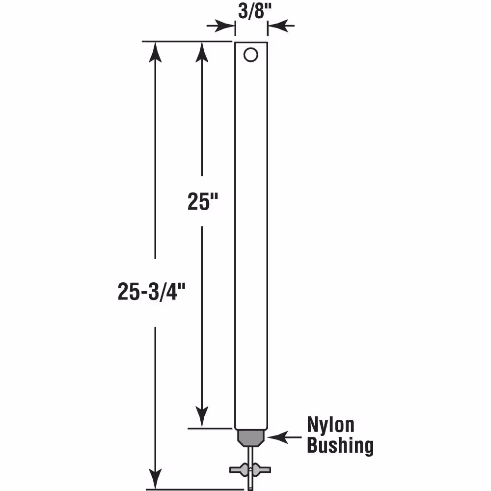 Prime-Line 25 in. x 3/8 in. Spiral Non-Tilt Balance, Red Tip (Single Pack)