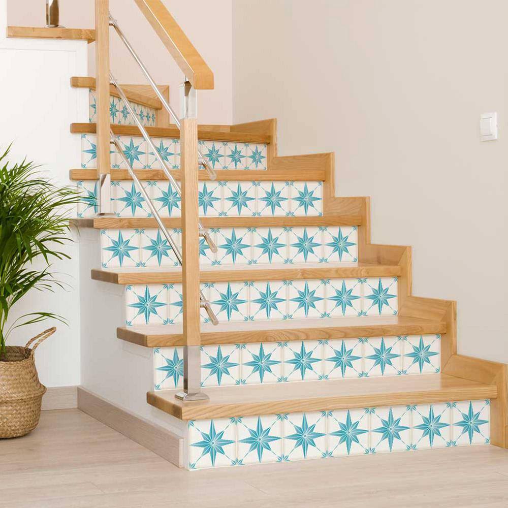 None Blue B75 6 in. x 6 in. Vinyl Peel and Stick Tile (24 Tiles, 6 sq. ft./Pack)