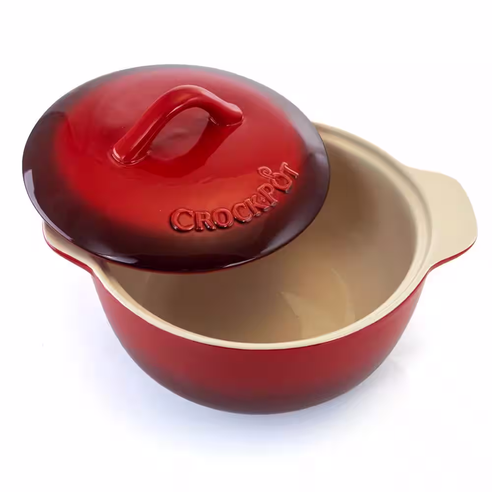 Crock-Pot Artistan 2-Piece Round Stoneware Casseroles Set with Lid