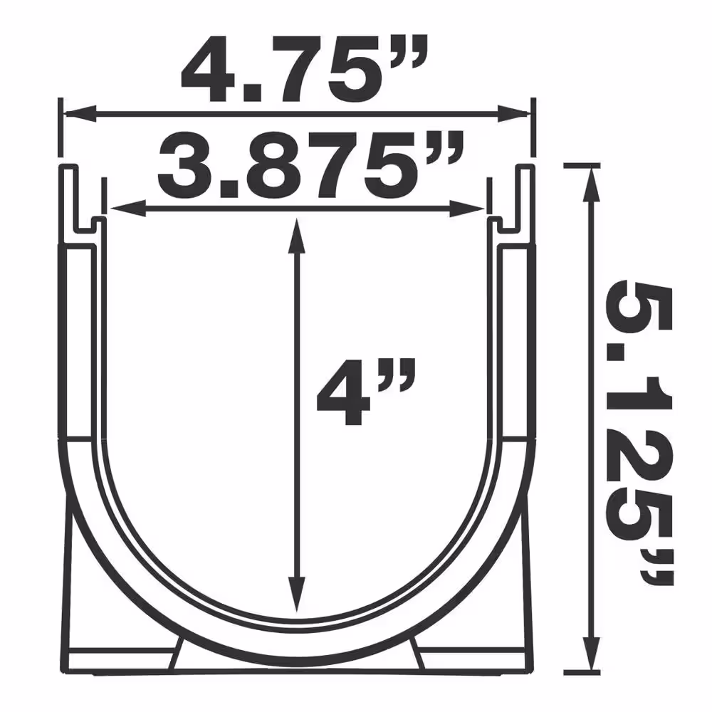 RELN Storm Drain 40 in. Channel Complete with Galvanized Grate